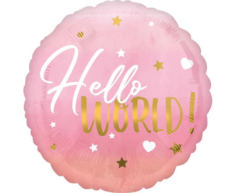 Folienballon 18" Rund – Baby Girl Pink