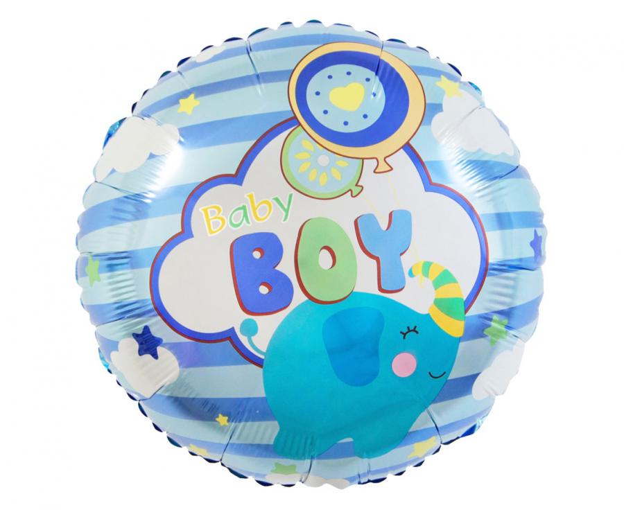 Folienballon 18" Rund – Baby Boy (Junge)