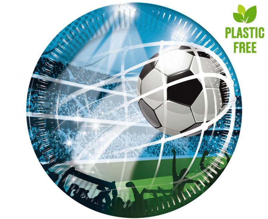 Pappteller Soccer Fans (next generation) 23 cm, 8 Stk., (Kunststoff-free)