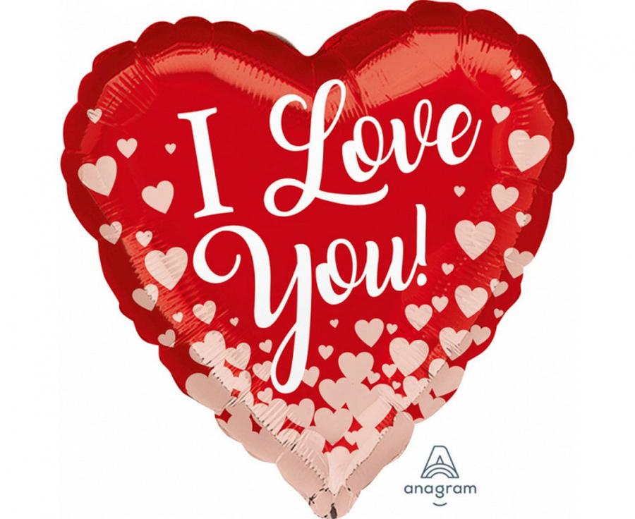 Folienballon 18" Herz – Rose Gold Hearts