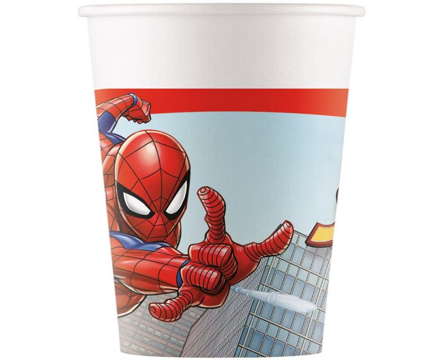 Paper Becher (WM) Spiderman Crime Fighter Marvel, 200ml, 8 Stk. (SUP label)