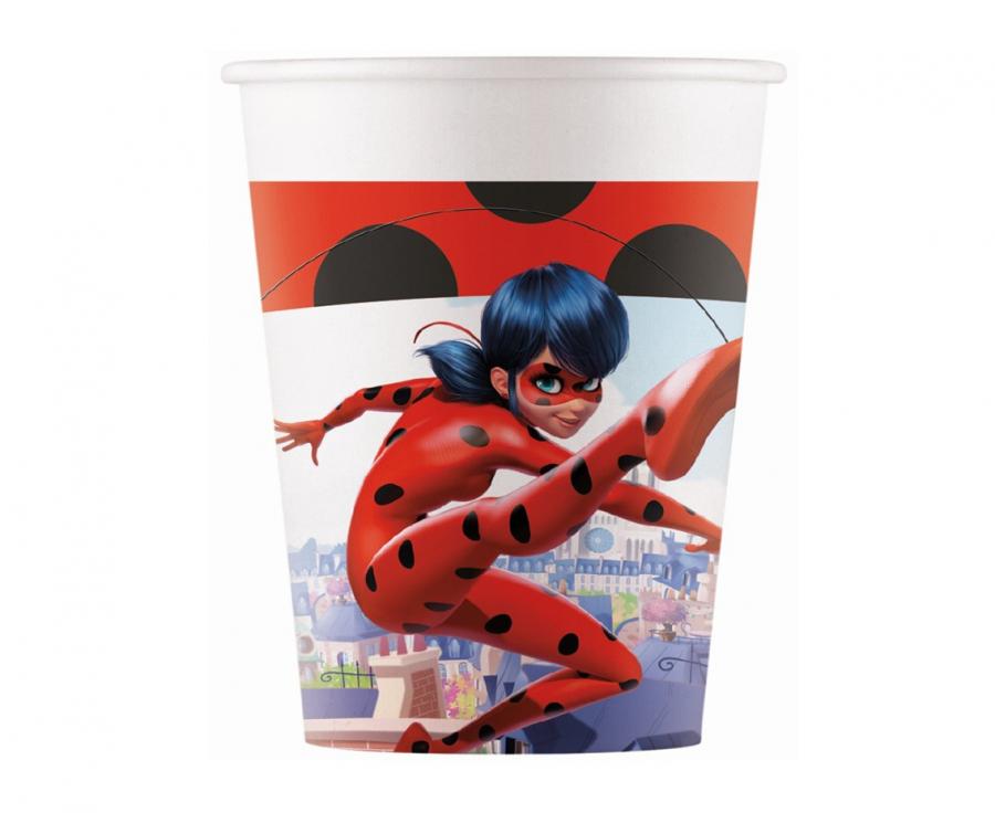 Paper Becher (WM), Miraculous Ladybug (ZAG), 200ml, 8 Stk. FSC