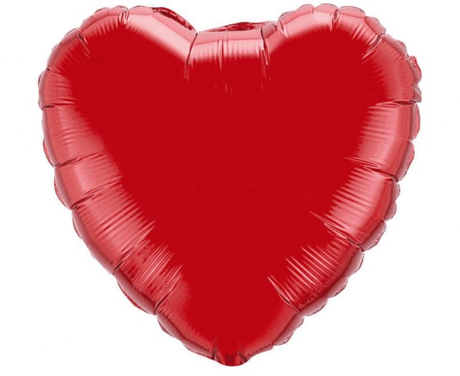 Red Heart Foil Balloon - Large