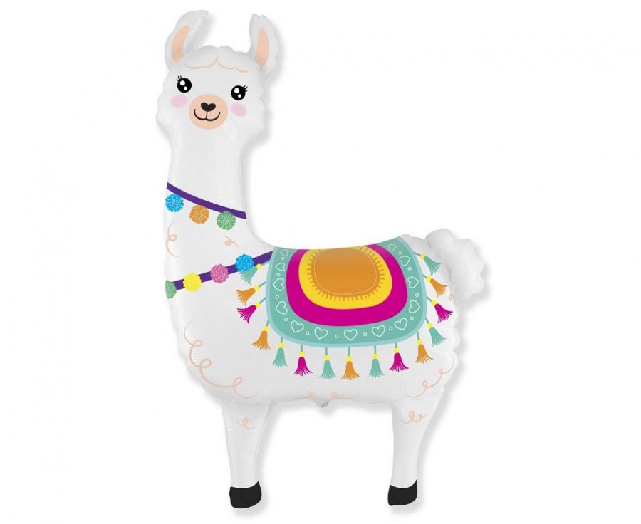Folienballon 24" – Lama Figur (ohne Verpackung)