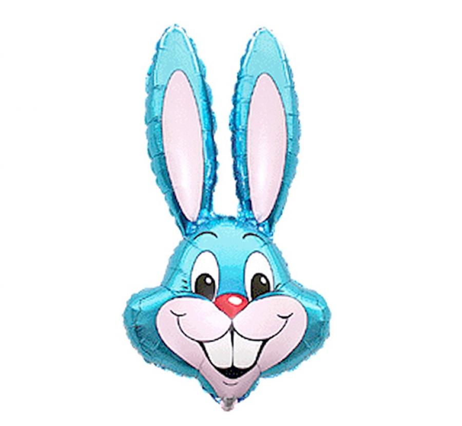 Mini-Folienballon 14" – Hase Blau (ohne Verpackung)