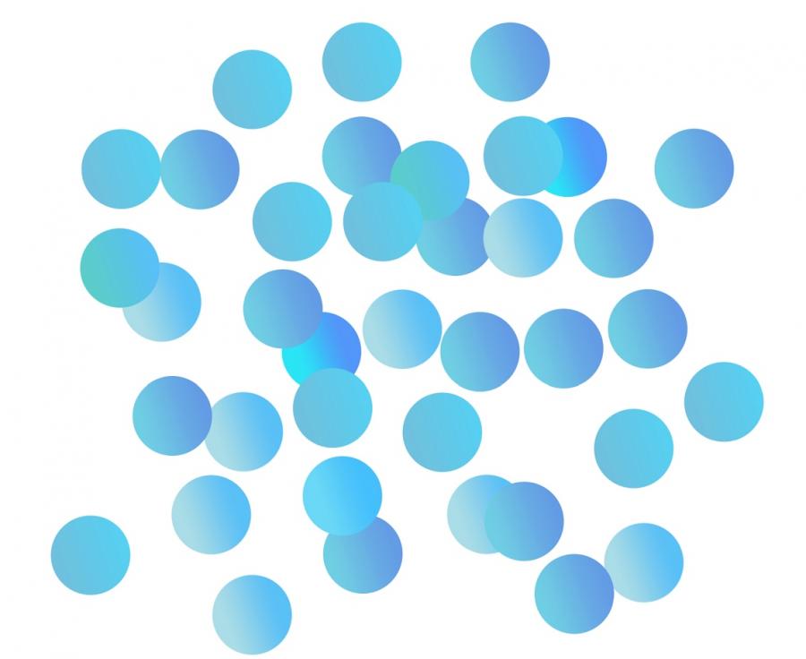 Folien confetti Circles, 1.5 cm, 18g, turquoise EOL