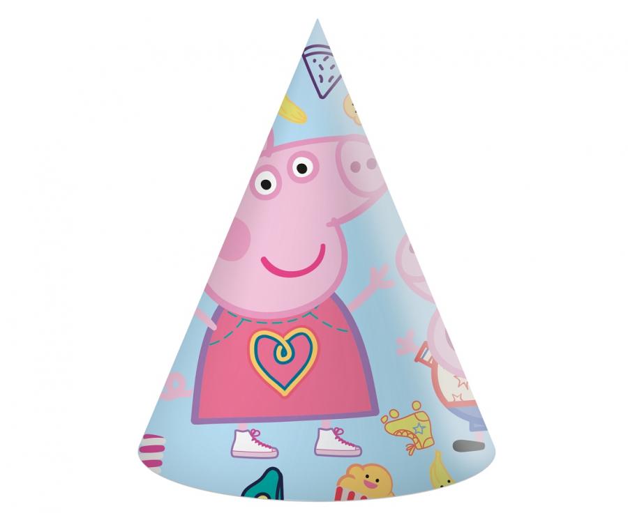 Party hats Peppa Pig, 6 Stk.