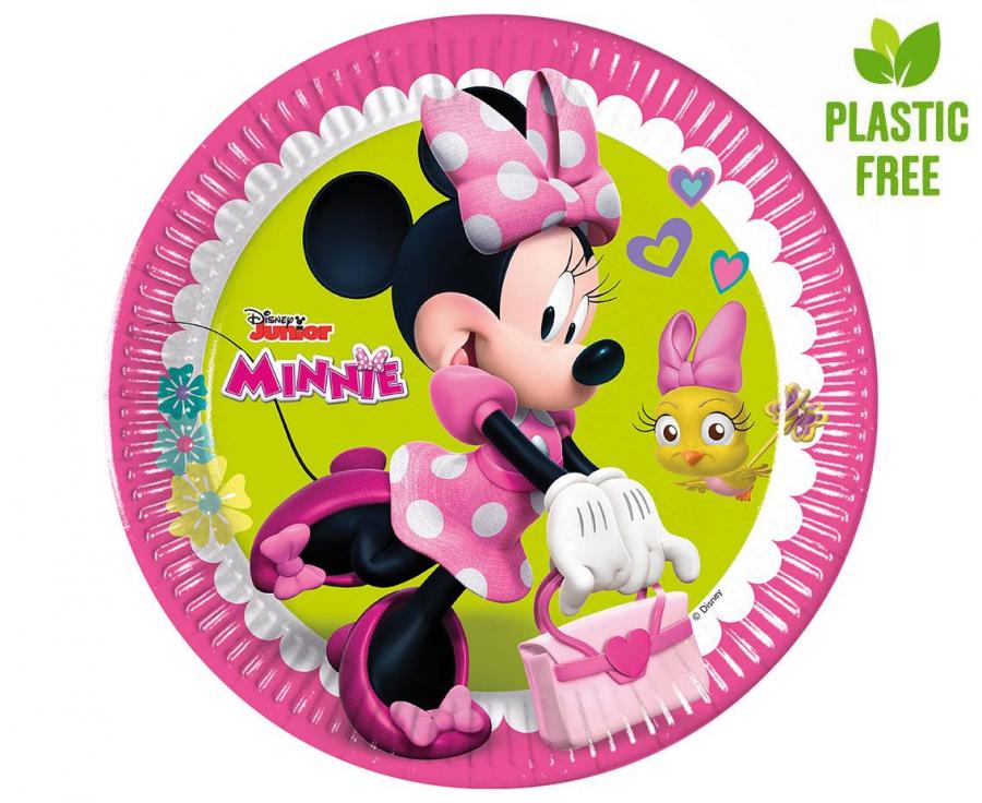 Pappteller Minnie Happy Helpers, next generation, 23 cm, 8 Stk. (Kunststoff-free) EOL