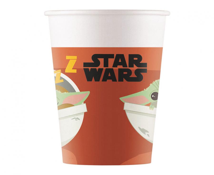 Paper Becher (WM), Star Wars Mandalorian, 200ml, 8 Stk.. (SUP label)