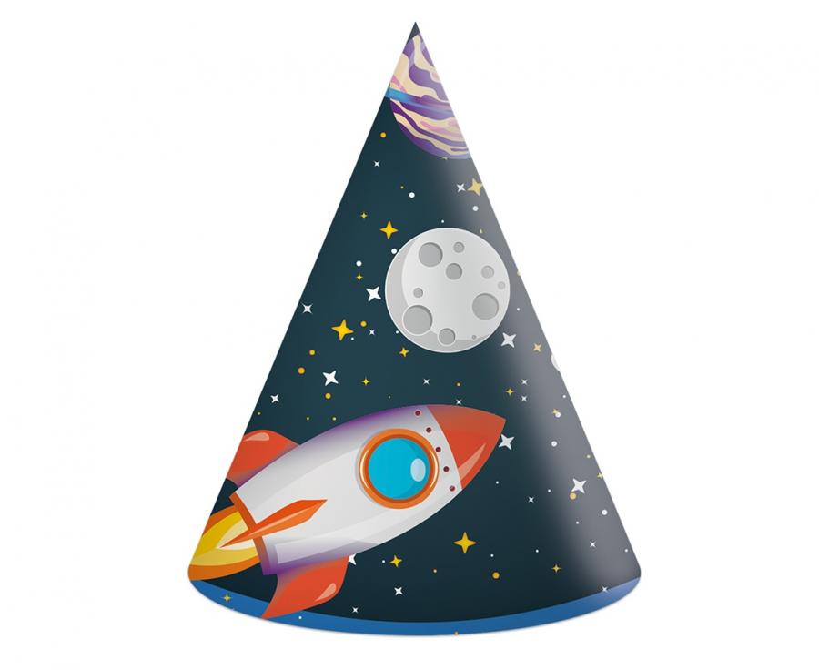 Paper hats Rocket Space 6 Stk.