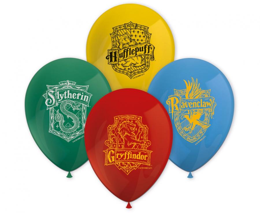 Set mit 8 Ballons "Harry Potter Hogwarts Houses"