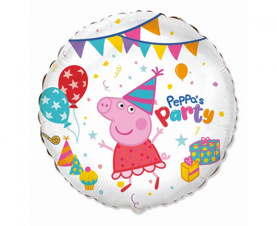 Folienballon 18" Rund – Peppa Pig (ohne Verpackung)