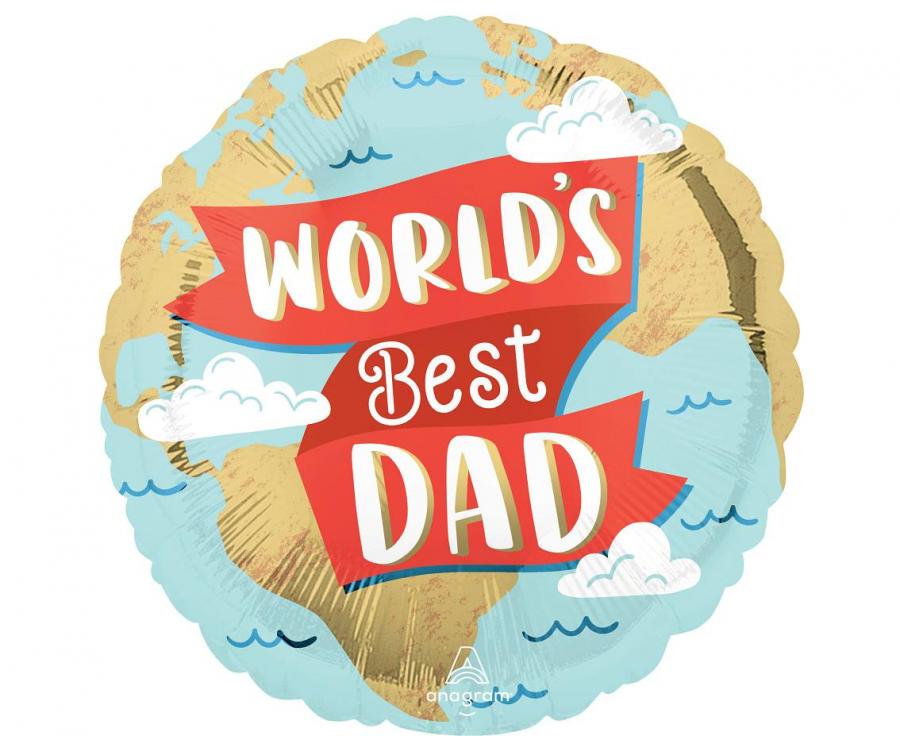 Folienballon 18" – World's Best Dad Vatertag