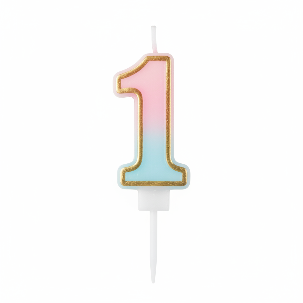 Zahlenkerzen Neon (0-9) – Bunte Geburtstagskerzen für Torten & Kuchen (4,4 cm)