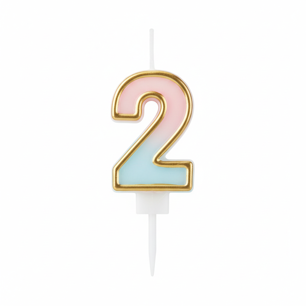 Zahlenkerzen Neon (0-9) – Bunte Geburtstagskerzen für Torten & Kuchen (4,4 cm)