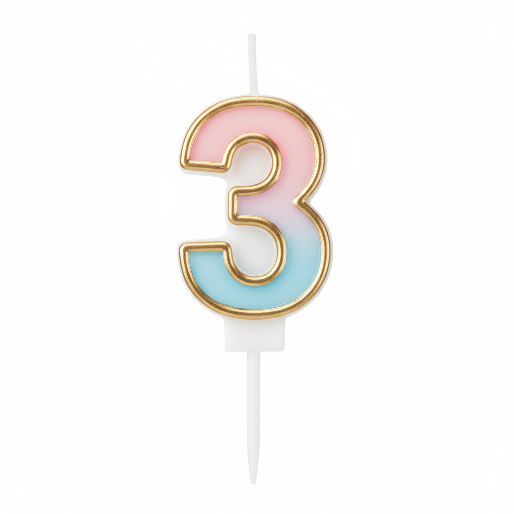 Zahlenkerzen Neon (0-9) – Bunte Geburtstagskerzen für Torten & Kuchen (4,4 cm)