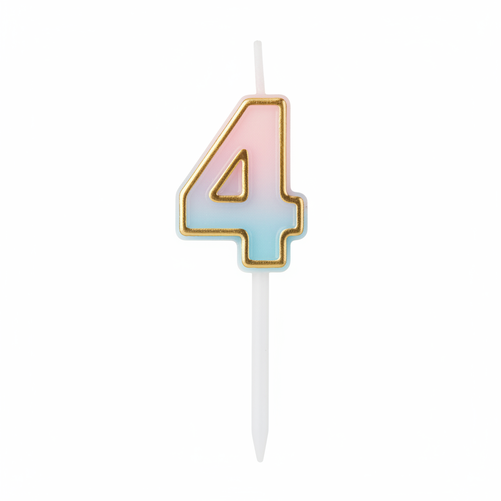 Zahlenkerzen Neon (0-9) – Bunte Geburtstagskerzen für Torten & Kuchen (4,4 cm)