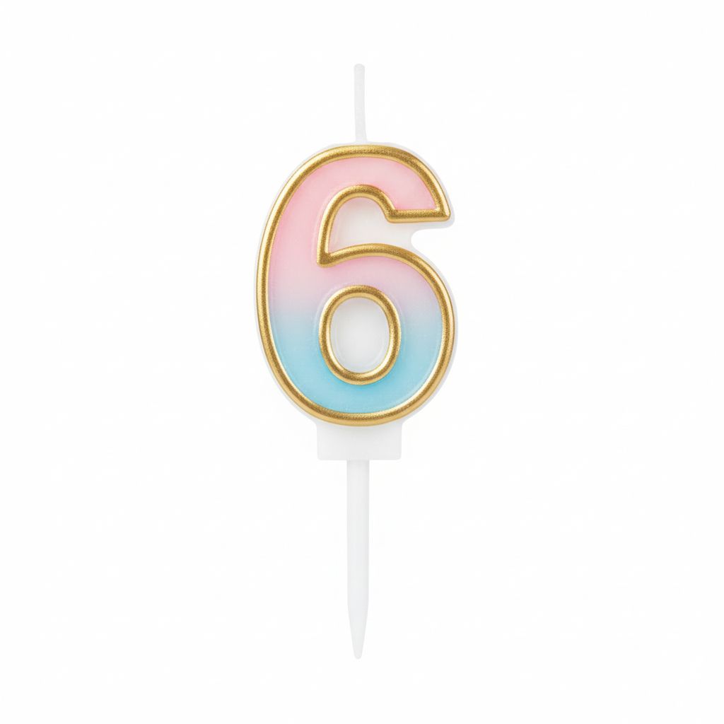 Zahlenkerzen Neon (0-9) – Bunte Geburtstagskerzen für Torten & Kuchen (4,4 cm)