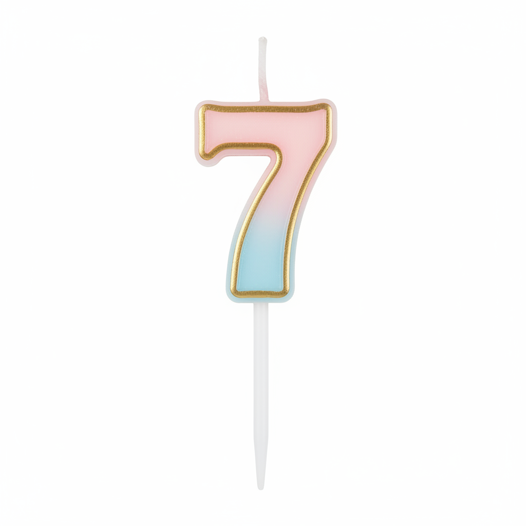 Zahlenkerzen Neon (0-9) – Bunte Geburtstagskerzen für Torten & Kuchen (4,4 cm)