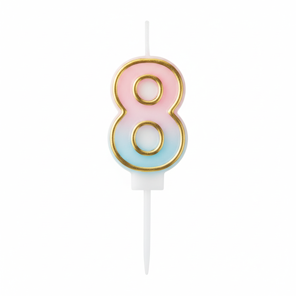 Zahlenkerzen Neon (0-9) – Bunte Geburtstagskerzen für Torten & Kuchen (4,4 cm)